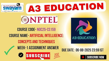 NPTEL Artificial Intelligence: Concepts & Techniques Week 1 Assignment Answers | July–Dec 2025