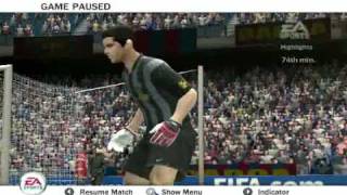 funny free kick bug in fifa08