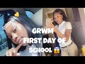GRWM ; FIRST DAY OF SCHOOL | Junior Szn ❤️ ft cranberry hair