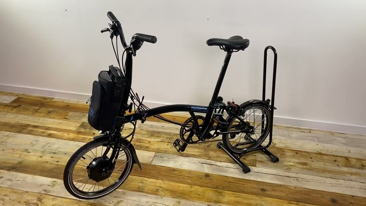 brompton m6l 6 speed electric folding bike 2020 with essential bag