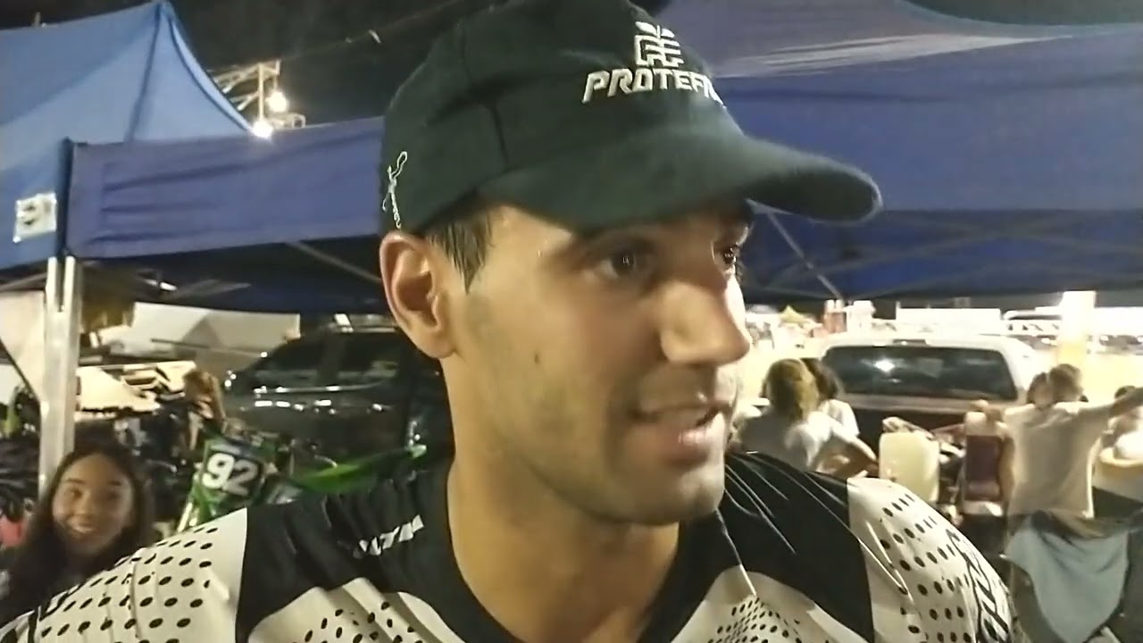 Pablo Galletta, ganador de la segunda fecha del Supercross nocturno. 31/01/26.