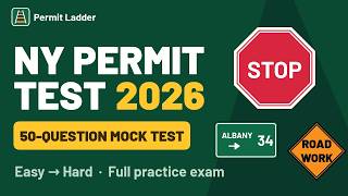 New York Permit Practice Test 2026: 50 Questions (NY/NYC DMV Mock Exam)