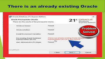 There is an Already Existing Oracle Database Express edition service in this machine