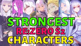 THE STRONGEST RE ZERO CHARACTERS IN SEASON 2