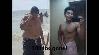 1 year weight loss transformation from fat to muscle