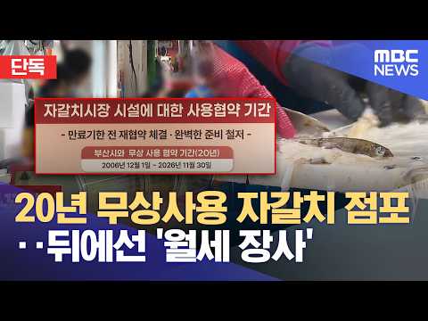 [단독] 20년 무상사용 자갈치 점포‥ 뒤에선 '월세 장사' (2026.10.06/뉴스데스크/부산MBC)