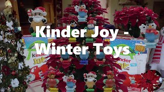 Treat Toy Kinder Joy. Special Edition Winter Toys. 24 Kinder Surprise Eggs Unboxing