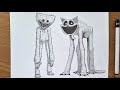 How To Draw Huggy Wuggy - CatNap || Easy Sketch Tutorial