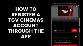 How to Register a TGV Cinemas Account Through the Application screenshot 4