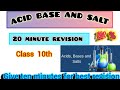Acid Base Salt Class 10th ONE shot short video