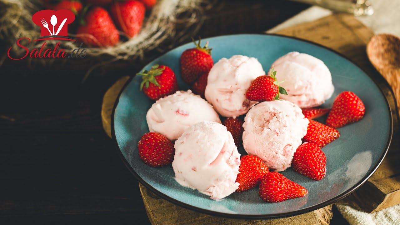 Cheesecake 🍨 Erdbeer 🍓 Eis Rezept ohne Zucker I Low Carb und Keto