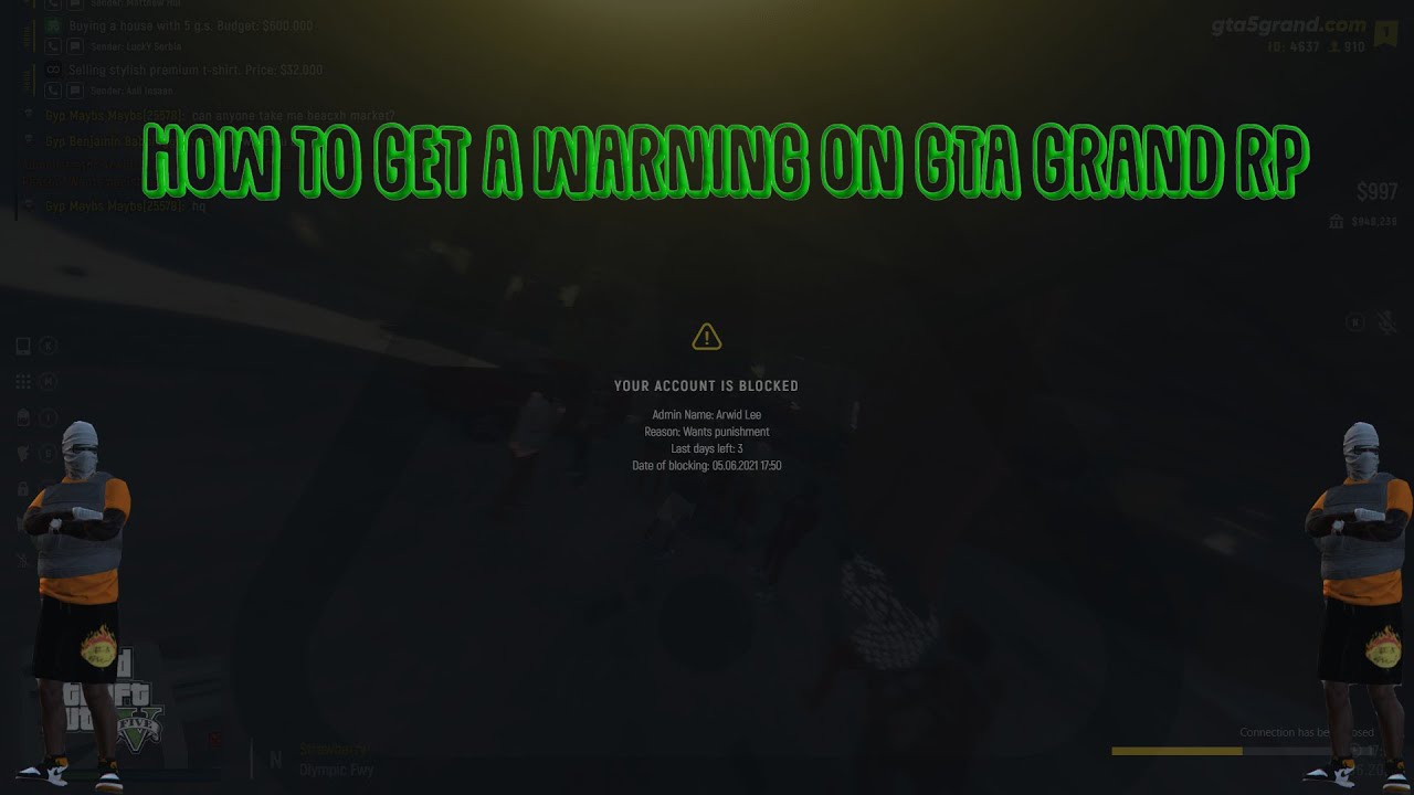 HOW TO GET A WARNING ON GTA GRAND RP | Funny Moments Pt 2 | - YouTube