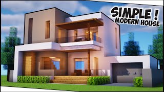 Cara Membuat Rumah Modern Perumahan Simple + Minimalis ! || Minecraft Modern Pt.27