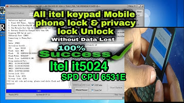 Itel it 5024 CPU SPD 6531E Remove Phone Lock and read password itel it 5024