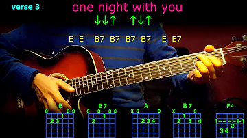one night with you elvis guitar chords
