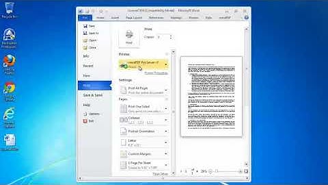 Converting Word 2010 files to PDF