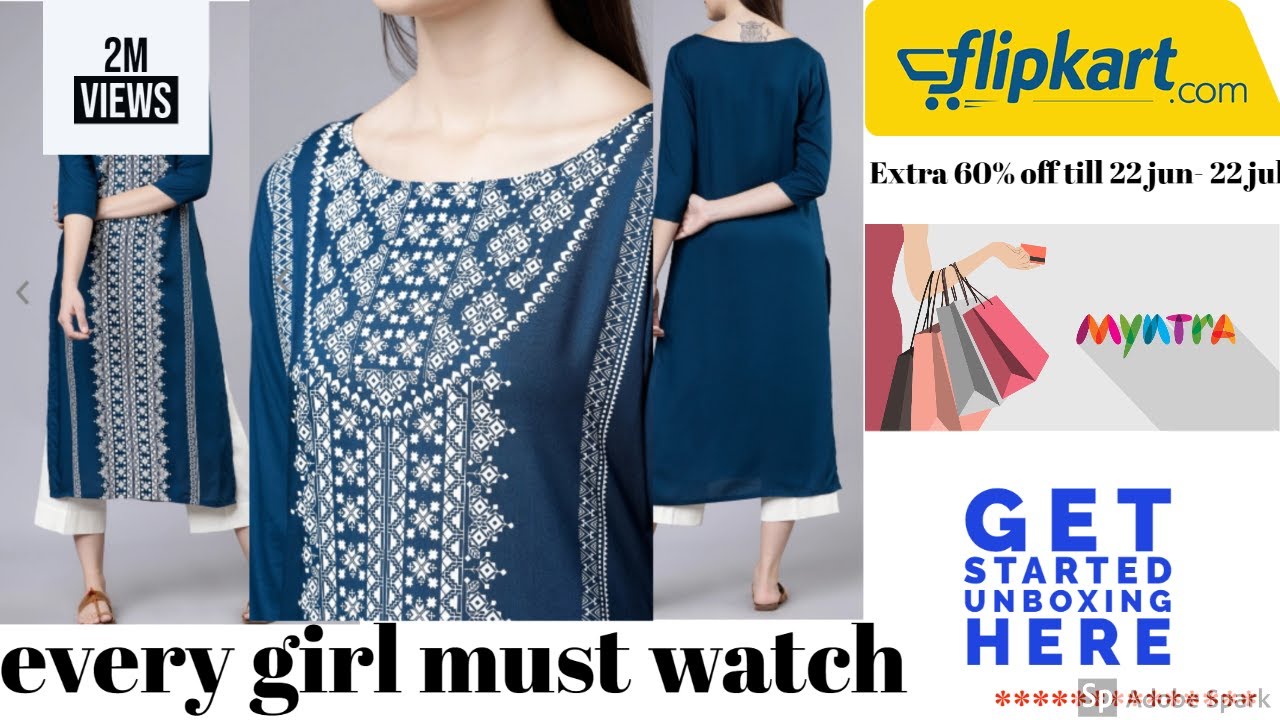 MYNTRA designer kurti Haul Designer Kurtis 2020 MYNTRA Kurti Haul