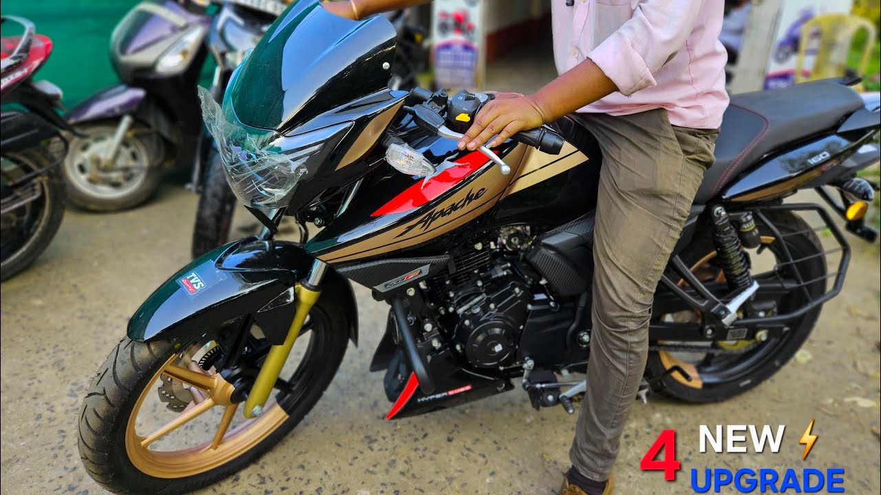2025 New Colour TVS Apache RTR 160 With 4 New UPGRADE⚡️TOP Model Full Review with Onroad Price