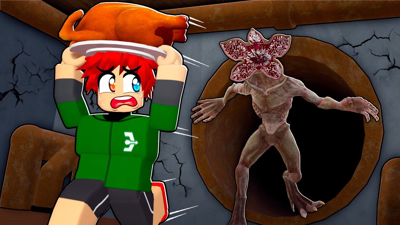 ENCONTREI O DEMOGORGON NO ELEVADOR MALUCO DO ROBLOX!!