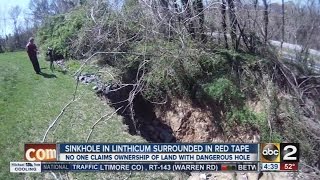 Anne Arundel County residents are dealing with a massive sinkhole