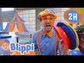 Blippi Does Circus Tricks | Learn About Circus School | Blippi