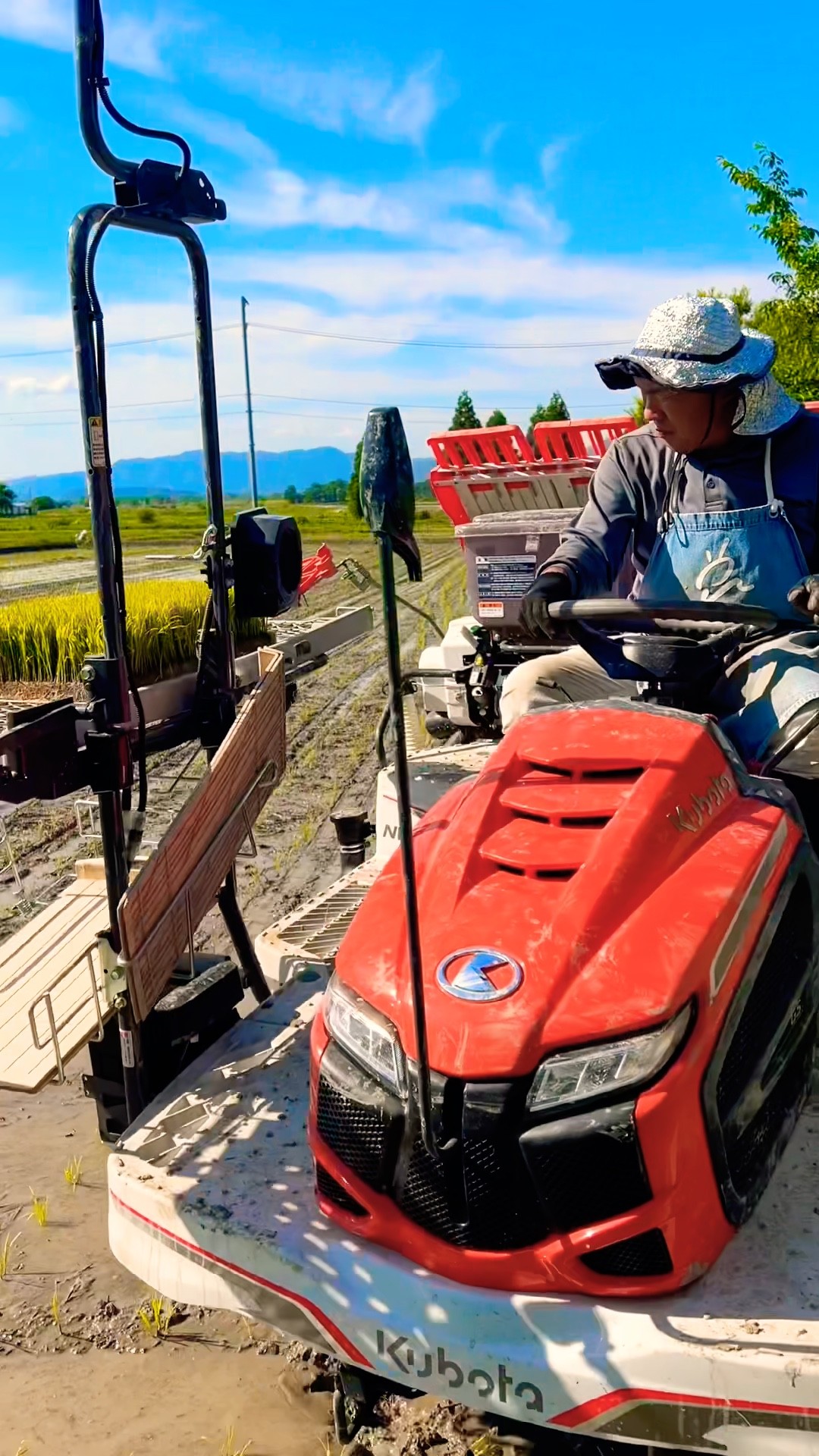 Kubota NW60S GS 田植え機 田植え作業#farming #現代農業 #automobile