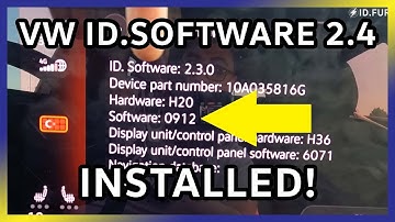 VW Software 2.4 INSTALLED on my ID.4!