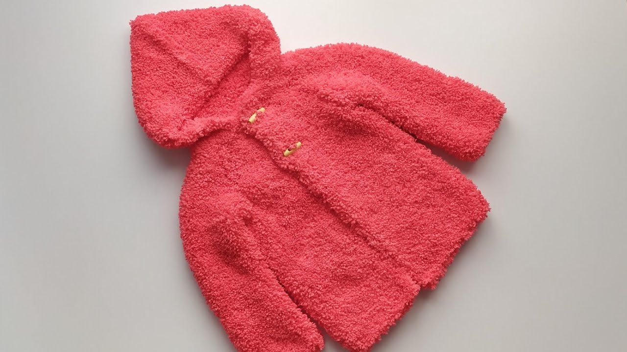 Изготовление детского кардигана из плюшевой веревки