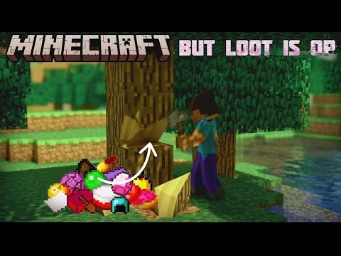 MINECRAFT BUT BLOCKS DROPS OP LOOT - YouTube