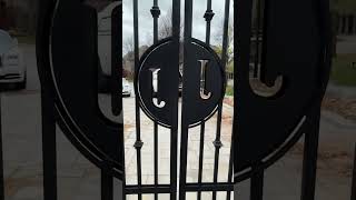 22ft JJ modern style signature custom automatic swing gate#liftmaster#construction#securitygates