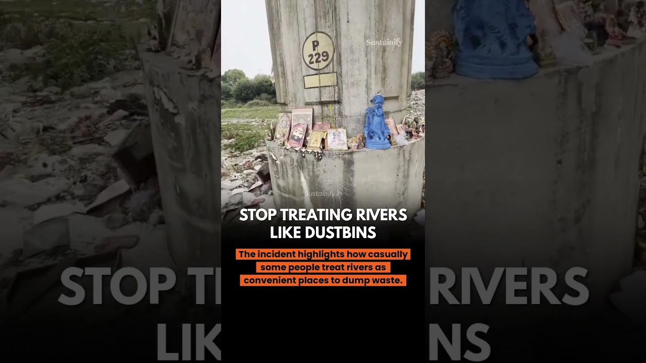 Why do we still treat rivers like dumping grounds? 🌊💔 #plasticpollution #sustainify