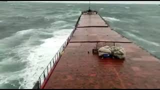 Ship in Storm । INSANE Bulk carrier Hit by TYPHOON  ।।Large ship Crash ।Sinking the Ship।।।
