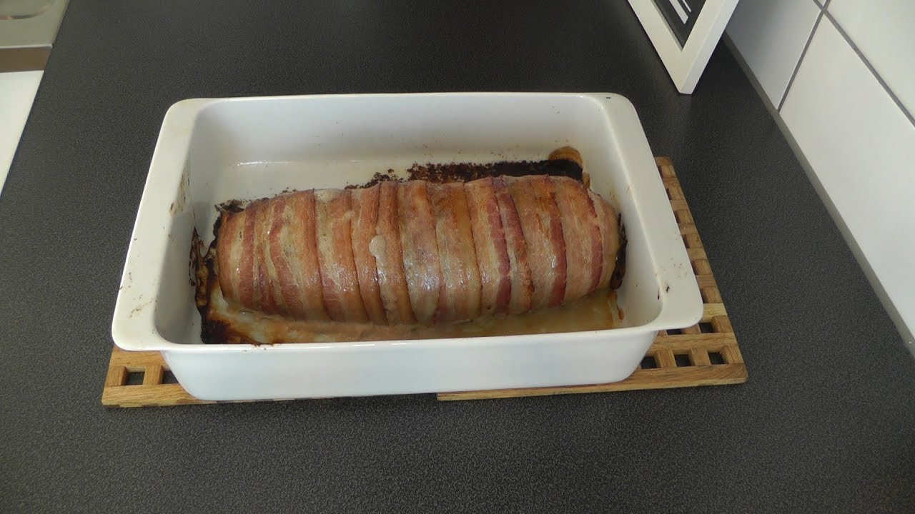 Baconlindad köttfärslimpa