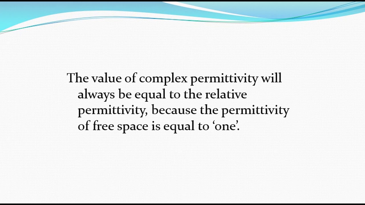 Complex Permittivity of Dielectric