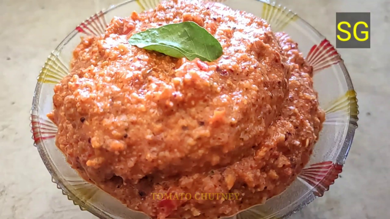 Tomato chutney/ chutney for dosa idly YouTube