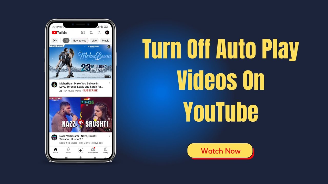 Turn Off Auto Play Videos On YouTube Homepage