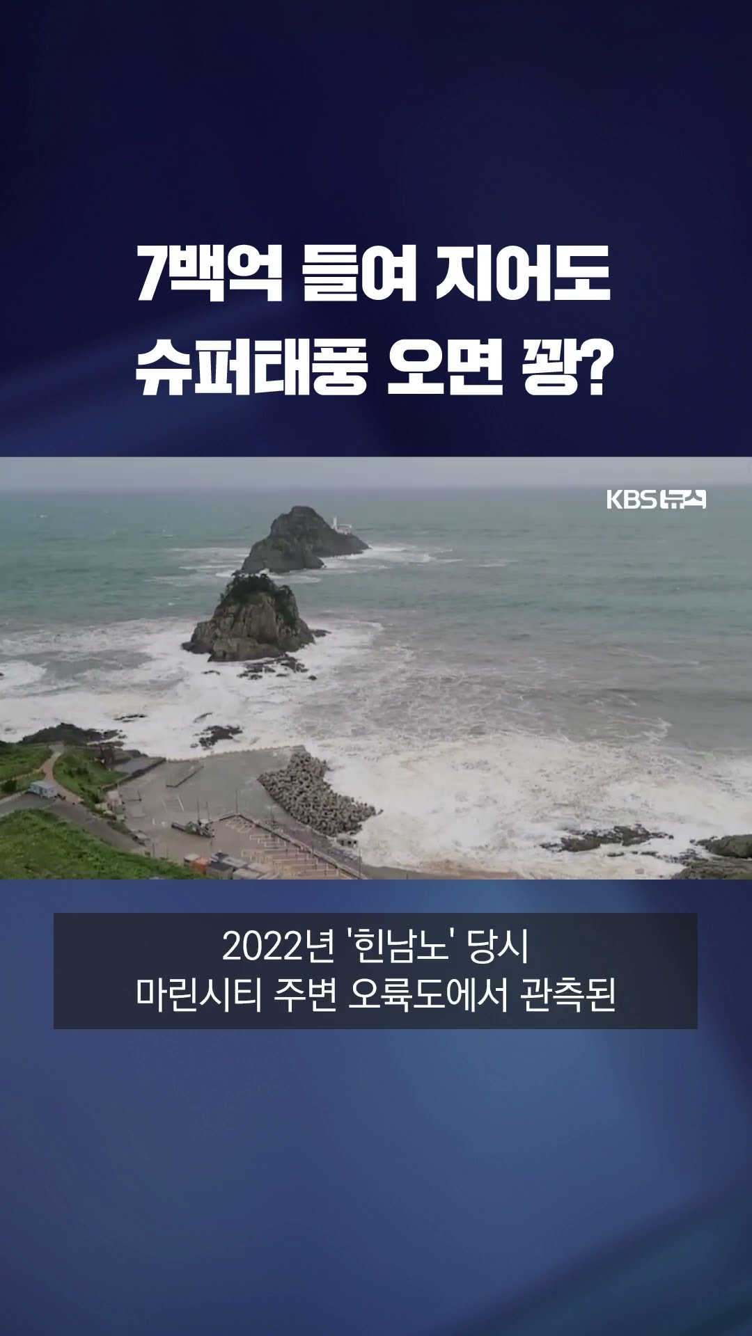 700억 들여 지어도 '슈퍼 태풍' 오면 '꽝'? #shorts / KBS