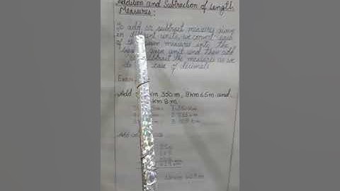 Class V (Mathematics) Chapter No. 12 (Part 2 : Measurement of length)(Attachment in description box)