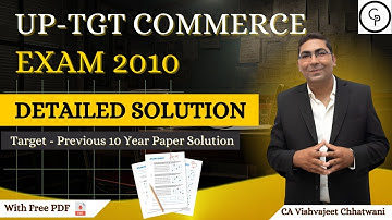 UP TGT Commerce 2010 Exam Paper Solution | Previous Year Papers Discussion | Answer Key 2010
