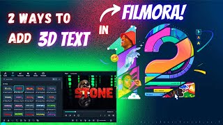 How to add 3d text in wondershare filmora 12