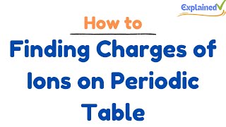 Finding Charges of Ions on Periodic Table
