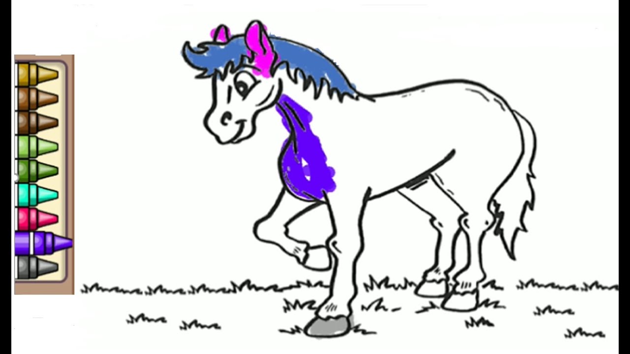 Kids & colors How to painting horse Horse painting YouTube