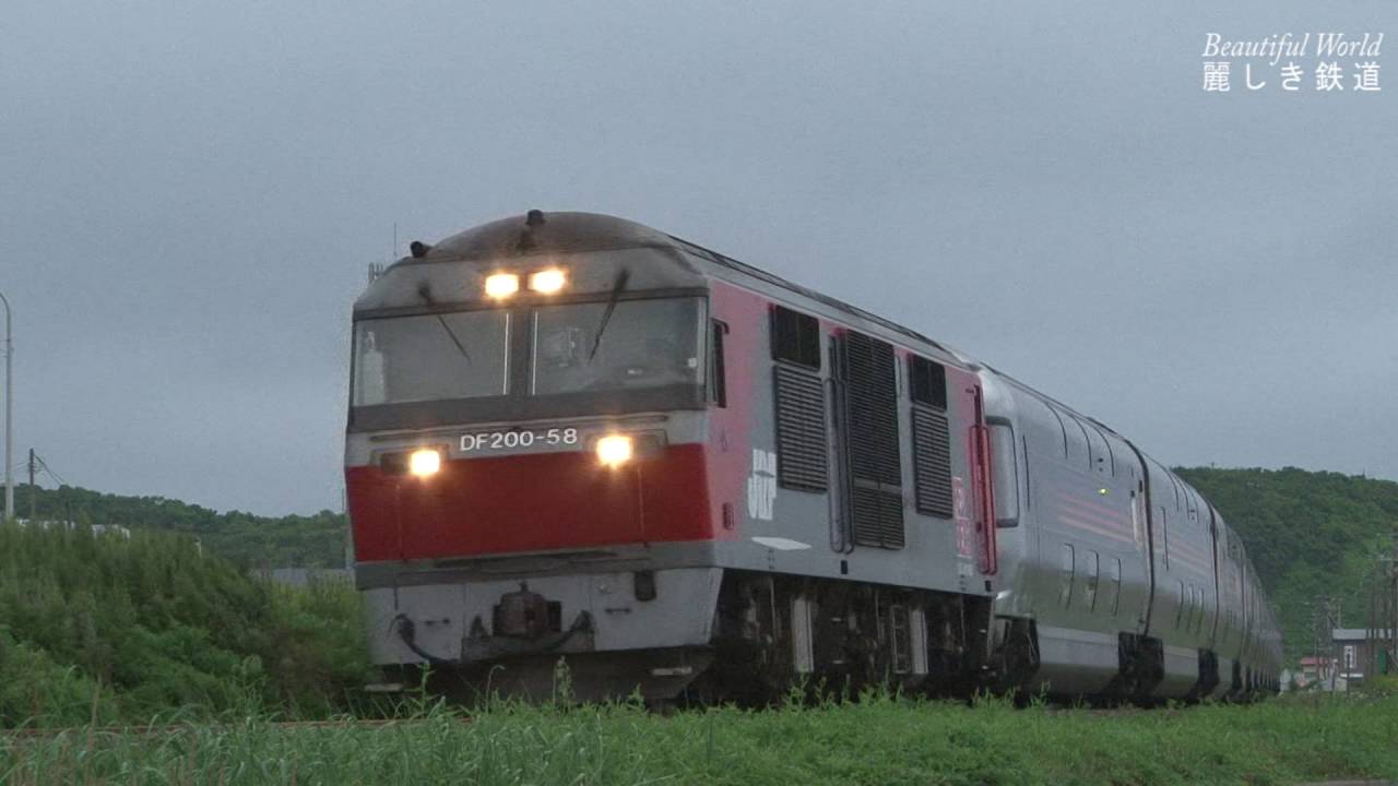 カシオペアクルーズ DF200-58号機牽引 黄金駅付近を走る 2016年8月 HDV