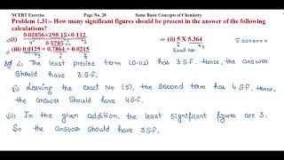 How many significant figures should be present in the answer of the following calculations?