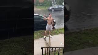 Lighting Strikes Man