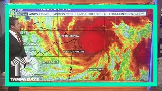 Hurricane Eta rapidly intensifies, now a major Category 4 hurricane