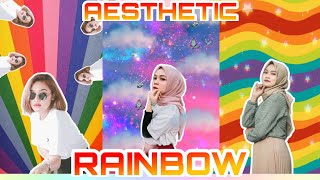 CARA EDIT FOTO AESTHETIC BACKGROUND RAINBOW ATAU PELANGI DI PICSART ||ANDROID