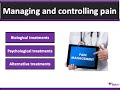 Managing and controlling pain