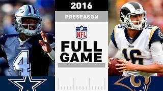 Dak Prescott's NFL Debut | Cowboys vs. Rams FULL Preseason Game 2016