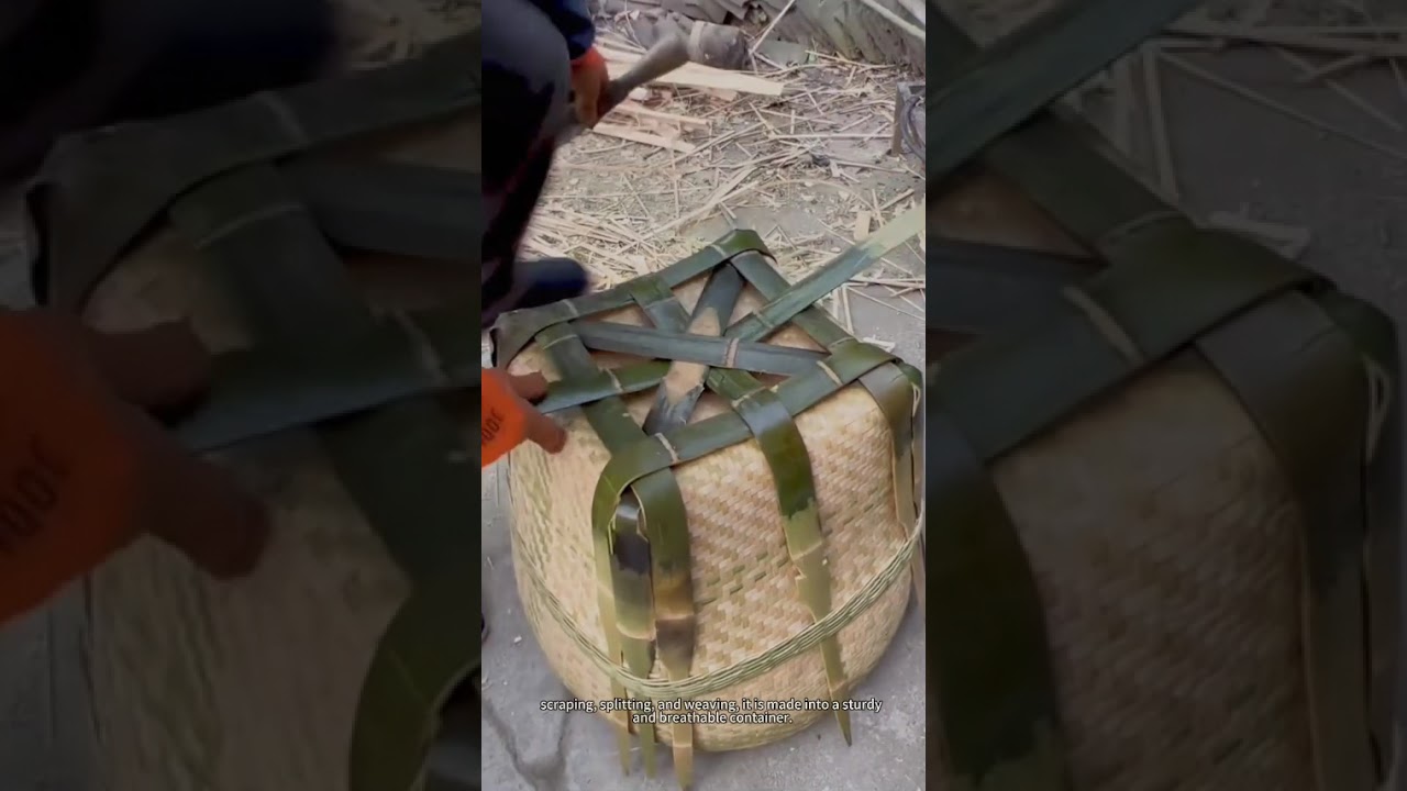 Handmade bamboo basket 